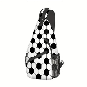 Soccer Ball Pattern Print Sling Chest Bag