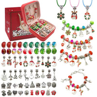 Jewelry Box Christmas Beaded Charm Bracelet Gift Set
