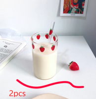 Creative Strawberry Simple Straw Glass
