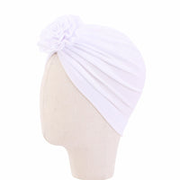 Baby Solid Color Photography Fashion Pan Flower Bandana Hat
