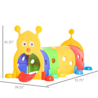 Tunnel Kids Outdoor Play, Multicolor 59 Inches Long, Non-toxic PP, Toddler Toy For 3-6 Years Old