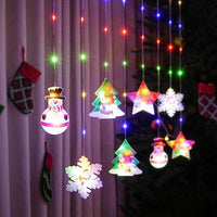 Painted Christmas Curtain Lights Holiday Layout Rubber-covered Wire Ambience Light
