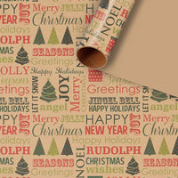 Kraft Paper Creative Gift Box Decorative Paper Santa Claus Snowman Snowflake Wrapping Paper
