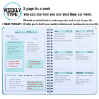 Simple Un-dated Weekly Planner Notebook
