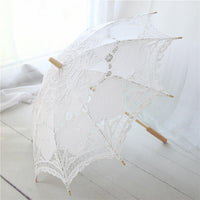 Parapluie artisanal à long manche en dentelle vintage pour femmes

