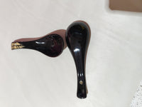 Dark Green Underglaze Porcelain Spoon Household Japanese Style Tableware Peacock Green Ceramic Small Spoon
