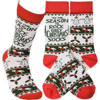 Season To Rock The Ugly Christmas Socks Socks
