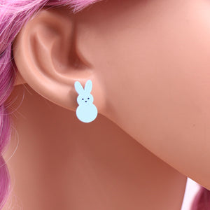 Cute Easter Bunny Shape Acrylic Earrings