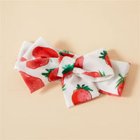 Watermelon Strawberry Printing Flounced Sleeve Sling Romper Headband Set (Baby)
