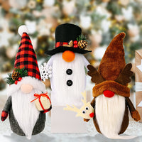 Poupées de Noël bonhomme de neige renne Santa Gnome
