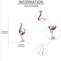 Skull Wine Glass Creative Earrings
