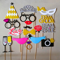 Hand Holding Wedding Funny Photography Props Paper Beard
