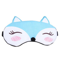 Masque pour les yeux endormi de renard de dessin animé
