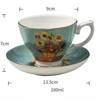 Van Gogh English Coffee Cup Home Bone China Gift Box