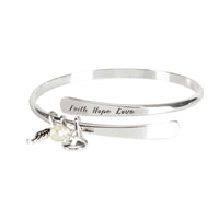 Bangle Bracelet Faith Hope Love Cross
