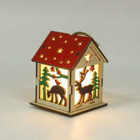 Decorative Festive Luminous House Wooden Ornaments
