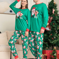 Christmas Pajamas For Family Matching Family Christmas PJs Sets Santa Claus Printed Top Sleepwear