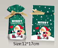 Christmas Gift Ribbon Drawstring Wrap Candy Bag (50 Pcs)
