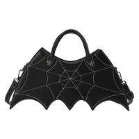 Halloween Spider Web Shape Shoulder Bags Personality Batgirl Tide Pu Handbags Fashoin Messenger Crossbody Bag
