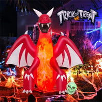 8 Feet Halloween Inflatable Fire Dragon