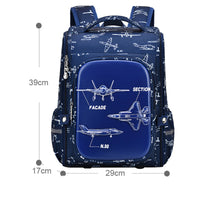 Aerospace Print Large Capacity Schoolbag
