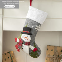 Cloth Santa Claus Cartoon Christmas Tree Hanging Decoration Stockings
