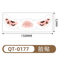 Halloween Face Tattoo Stickers - Waterproof Fake Freckles Temporary Tattoos For Women & Men