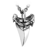 Collar de plata tailandesa personalizado S925 joyería de plata colgante de dientes de tiburón Hip Hop para hombres
