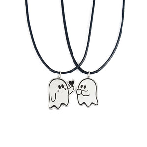 Halloween Cute Love Ghost Necklace Couple Pendant Necklace Men Women Accessories