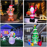 Christmas LED Lights Glowing Santa Tree Snowman Inflatable Outdoor Decor
