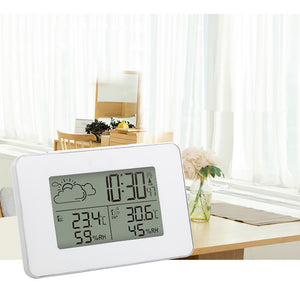 USB Type Functional Weather Clock Electronic Alarm Clock
