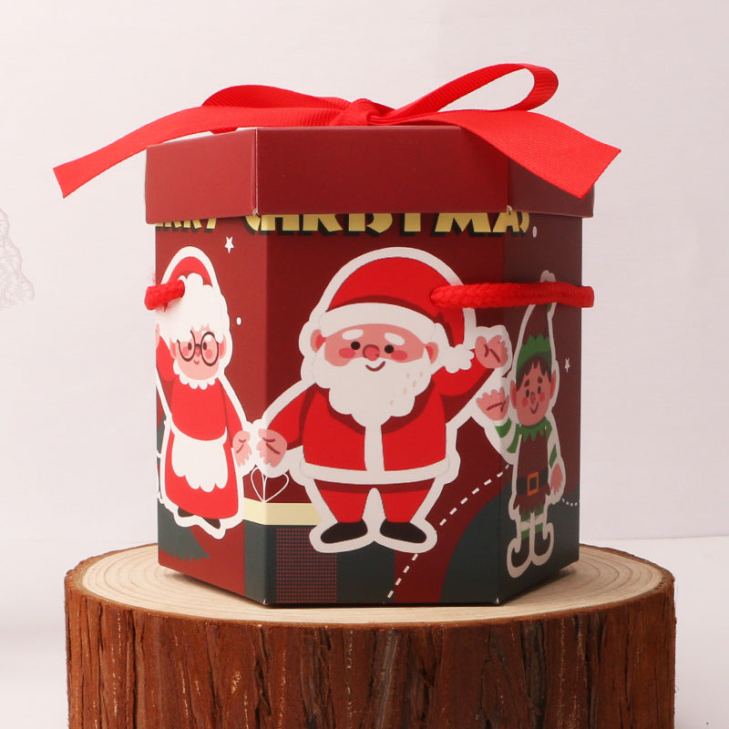 Christmas Christmas Eve Fruit Packing Box Gift Candy Hexagonal Box