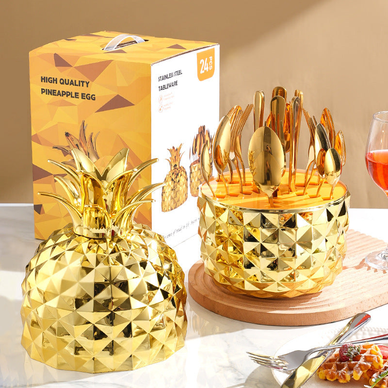 Pineapple Stainless Steel Silverware Gift Set