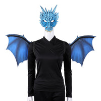Cos Head Cover Men Non Woven Dragon Mask Wings Suit