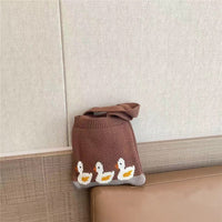 Children's Knitted Goose Tote Bag
