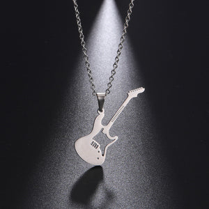 Bass Electric Guitar Pendant Necklace