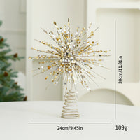 Silver or Gold Sparkling Christmas Tree Topper
