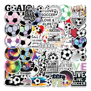 Unique Vinyl Soccer Theme Stickers (5 Pcs)