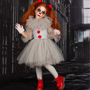 Scary Halloween Clown Princess Costume