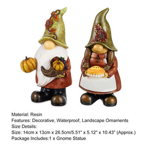 Creative Pumpkin Dwarf Halloween Dwarf Sculpture Decorative Resin Crafts