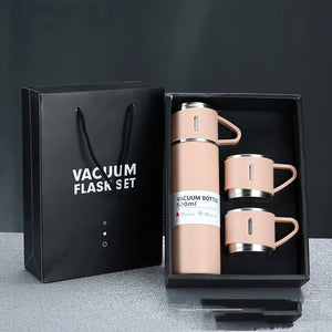 Insulated Thermal Canister with Mugs Gift Set