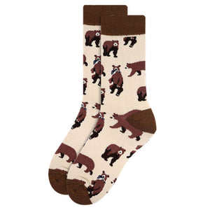 Brown Bear Novelty Socks