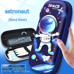 Three-dimensional Pencil Case Primary School Kindergarten Cartoon Large Capacity Pencil Case Pencil Box