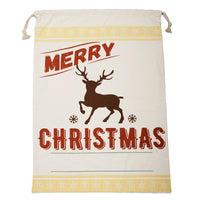 Candy Color Striped Christmas Cotton Drawstring Gift Bags
