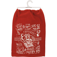 Egg Nog Recipe Kitchen Towel
