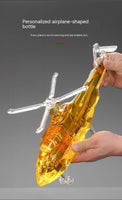 Transparent Glass Jar Helicopter Wine Bottle
