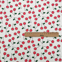 Strawberry Cherry Cotton Twill Fabric

