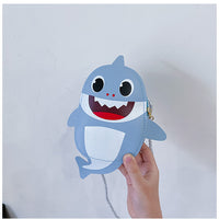 Sac à collation pour bébé, nouveau sac à bandoulière mignon de dessin animé petit requin, sac messager Simple, paquet de changement
