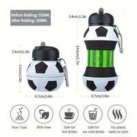 Foldable Soccer Ball Shape Water Bottles
