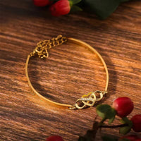 Bracelet coeur infini bracelet cristal amour pour toujours symbole bracelets à breloques
